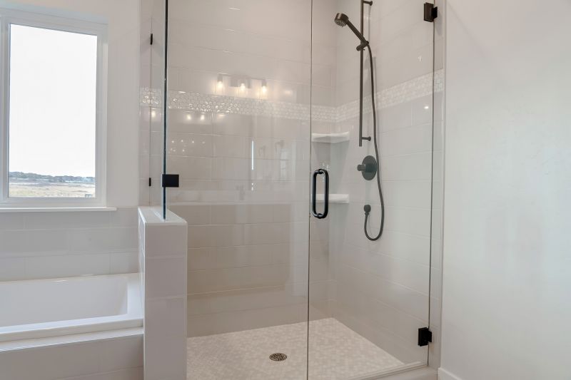 Minimalist Shower with Black Frame Glass