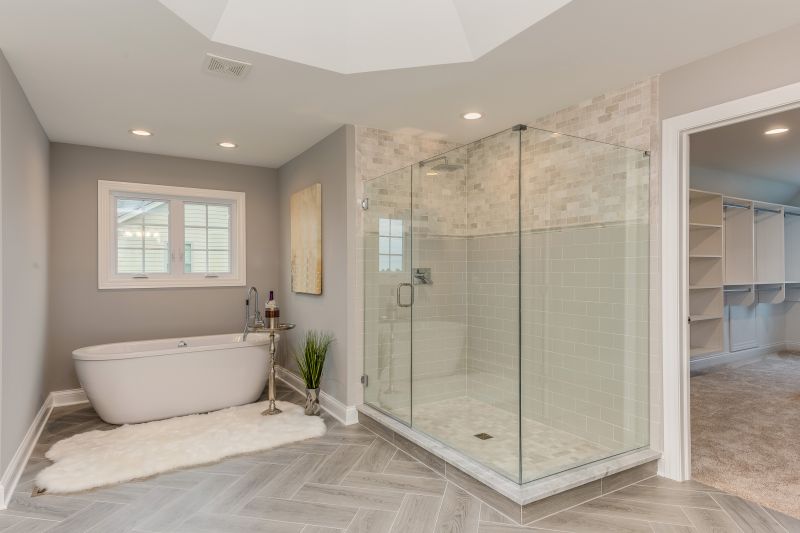 Open Shower Space with Floor-to-Ceiling Glass